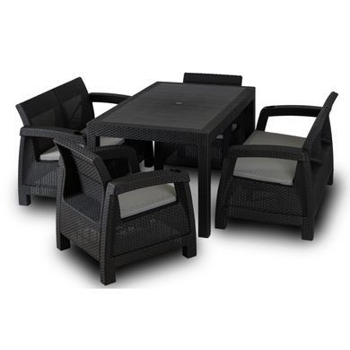 Комплект садовой мебели MEBEL ELITE OKLAND Черный