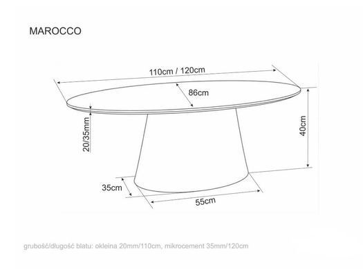 Журнальный столик Signal MAROCCO орех 110х60см
