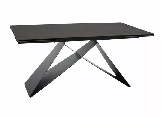 Стіл Westin Ceramic OSSIDO BRUNO 160(240)X90 см Коричневий  Мат / Чорний SIGNAL