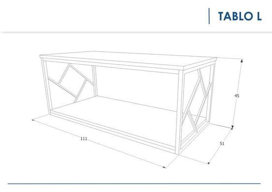 Журнальний столик Tablo L 51x111 см Дуб SIGNAL