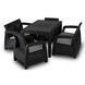 Комплект садовой мебели MEBEL ELITE OKLAND Черный