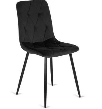 Стілець оксамитовий MEBEL ELITE ROBIN Velvet Чорний