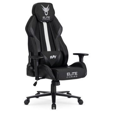 Геймерское кресло MEBEL ELITE FURY Черный/белый