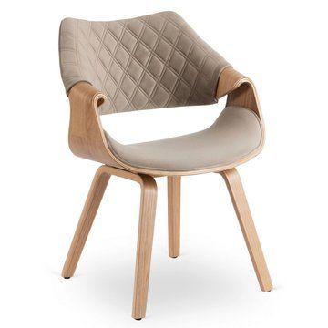 Стул бархатный MEBEL ELITE LUISE Velvet Бежевый