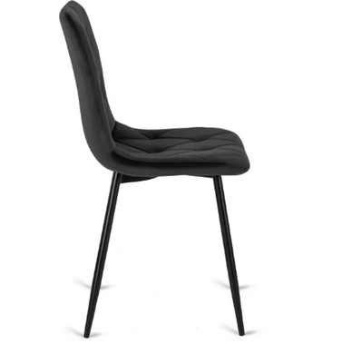 Стілець оксамитовий MEBEL ELITE ROBIN велюр Чорний