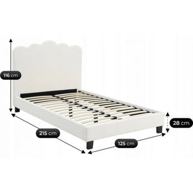 Кровать MEBEL ELITE CRATER 120x200 см Кремовая