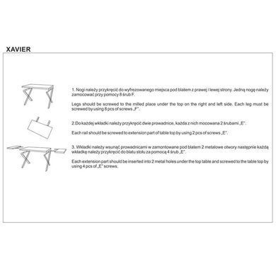 Стіл розкладний Xavier Дуб 160(250)х90 см HALMAR