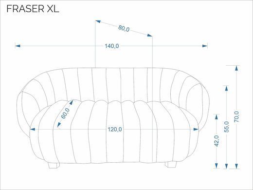Крісло широке HALMAR FRASER XL кремовий