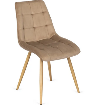 Стілець оксамитовий MEBEL ELITE RODRI Velvet Бежевий / Натуральний