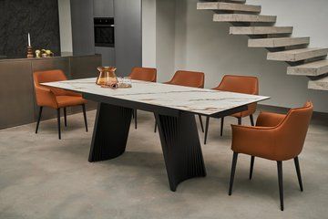 Стол раскладной VETRO TML-985 140(210)x90 Калаката Голд Черный