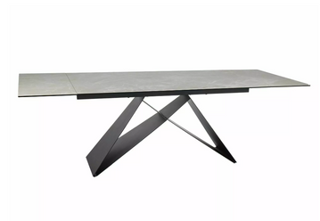 Стол Westin Ceramic DIAMOND CREAM 160(240)X90 см Крем Мат / Черный SIGNAL