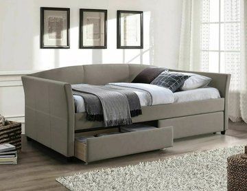 Кровать LANTA VELVET 90x200 см Беж SIGNAL