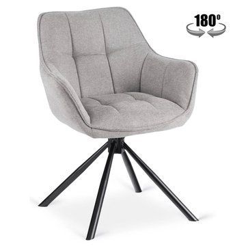 Обідній стілець поворотний MEBEL ELITE PEONY 2 Сірий