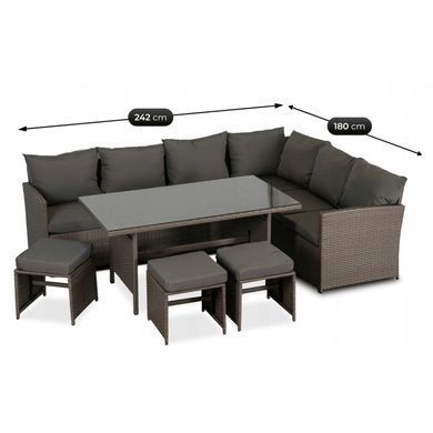 Комплект садовой мебели MEBEL ELITE GEORGIA Серый