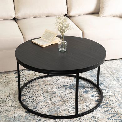Журнальний стіл MEBEL ELITE AMON MAX 80*80 Чорний