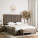Кровать двуспальная бархатная MEBEL ELITE EMILIO Velvet 160x200 см Бежевый