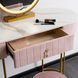 Туалетный столик с пуфом ASHLEY розовый / золотой