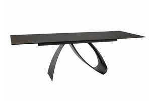 Стіл обідній Diuna Ceramic OSSIDO BRUNO 160(240)X90 Коричневий Мат/ Чорний мат SIGNAL