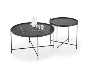 Комплект журнальних столиків JULIETA 79x79 см Чорний HALMAR