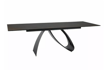 Стол обеденный Diuna Ceramic OSSIDO BRUNO 160(240)X90 Коричневый Мат/Черный мат SIGNAL