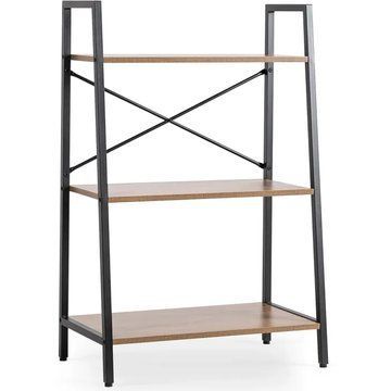 Стеллаж MEBEL ELITE VIOR Орех / Черный