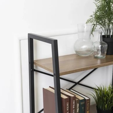Стеллаж MEBEL ELITE VIOR Орех / Черный
