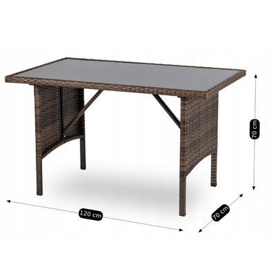 Комплект садових меблів MEBEL ELITE ATLANTA Коричневий