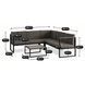 Комплект садових меблів MEBEL ELITE VERMONT Сірий