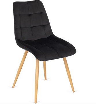 Стілець оксамитовий MEBEL ELITE RODRI Velvet Чорний / Натуральний