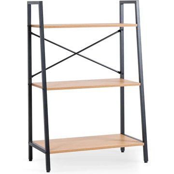 Стеллаж MEBEL ELITE VIOR Золотой дуб / Черный