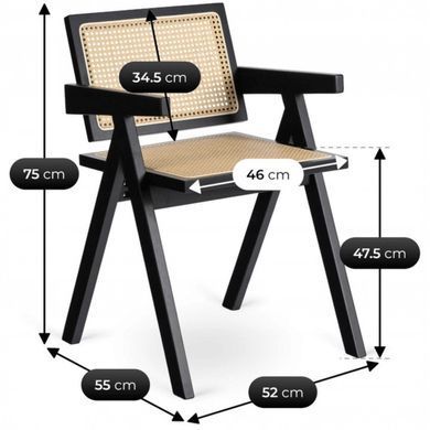 Обідній стілець MEBEL ELITE MADERA Чорний