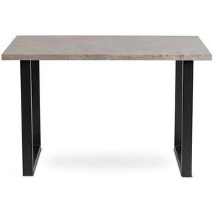 Стол MEBEL ELITE ALTE 120х65 см бетон / черный