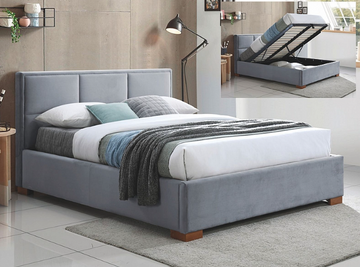 Кровать MAISON Velvet 160x200 см Серый SIGNAL