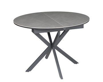 Стол GENEWA CERAMIC 105(140)*105 см Серый/Черный