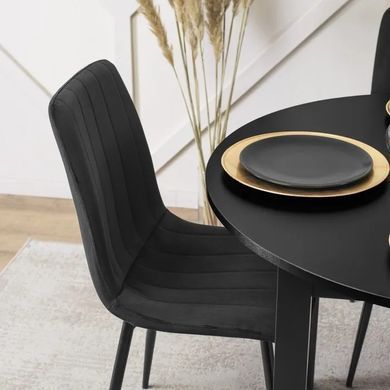 Стілець оксамитовий MEBEL ELITE IBIS Velvet Чорний