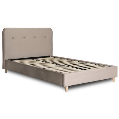 Кровать MEBEL ELITE DENNIS Welur 120x200 см Бежевый