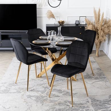 Обідній стіл MEBEL ELITE BALI 100*100 см Чорний