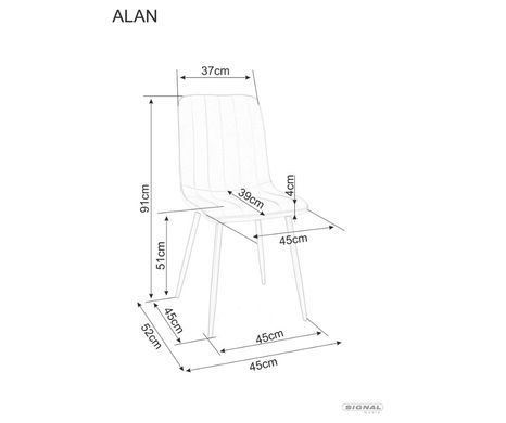 Стул ALAN BREGO Темно Серый SIGNAL