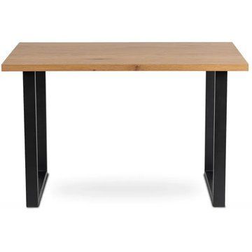 Стіл MEBEL ELITE ALTE 120х65 см Золотий дуб / Чорний