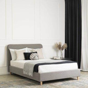 Кровать MEBEL ELITE DENNIS 120x200 см Серый
