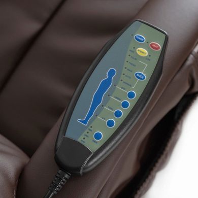 Крісло м'яке масажне з підставкою MEBEL ELITE CANO Коричневий
