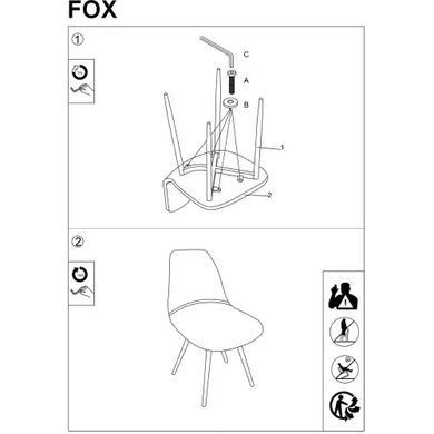 Стілець FOX Velvet Синій SIGNAL