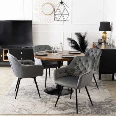 Стілець обертовий MEBEL ELITE IDA Сірий велюр