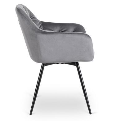Стілець обертовий MEBEL ELITE IDA Сірий велюр