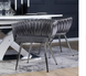 Стілець оксамитовий MEBEL ELITE SIENA Velvet сірий / хром