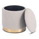 Пуф MEBEL ELITE Carnos Boucle Серый