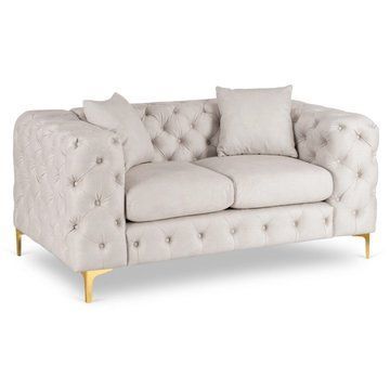Диван MEBEL ELITE SORRENTO 2S Кремовый