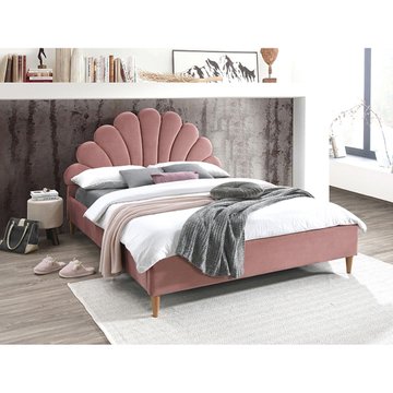 Ліжко Santana Velvet Рожевий 160х200 см SIGNAL