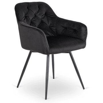 Стул вращающийся MEBEL ELITE IDA Черный велюр