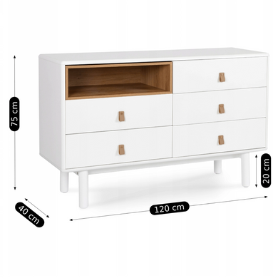 Комод MEBEL ELITE NAOMI Білий